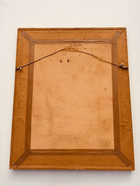 Image 1 of J. Vallès: ' Heron ' 70s Mixed media * 70s Vintage *