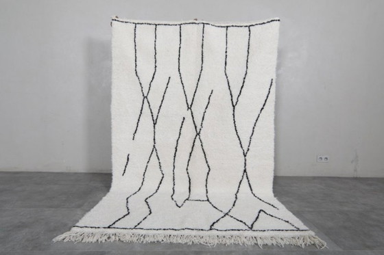 Tapis Marocain Ambachtelijke Traditionnel En Laine 250cmx150cm – Vloerkleden en tapijten, Cotton (photo 3 of 6)