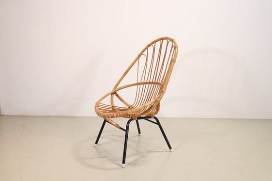 Image 1 of Chaise vintage en rotin de Rohe Noordwolde