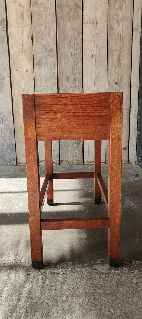 Image 1 of Hague Amsterdam School 1920s Art Deco New Objectivity stool piano stool