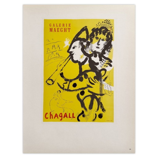 Marc CHAGALL AF 1957 - Galerie Maeght-poster 1959