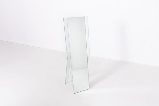 Sculptural Italian design full length mirror