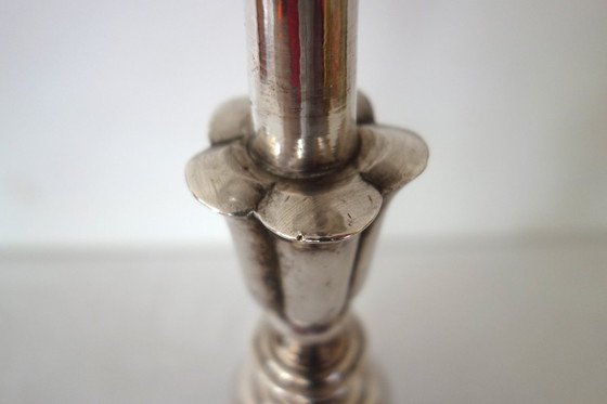 Image 1 of Kerzenhalter aus versilberter Bronze, 19. Jahrhundert, Frankreich