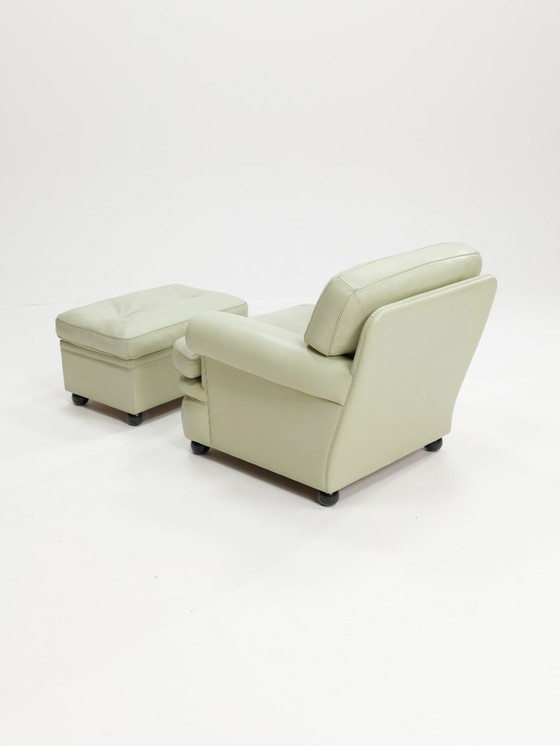 Image 1 of Poltrona Frau 'Dream B' Armchair and Ottoman,Italy,1980s
