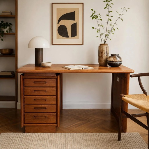 Salin Møbler Teak Bureau – Deens Modern Design met 5 Lades | Made in Denmark
