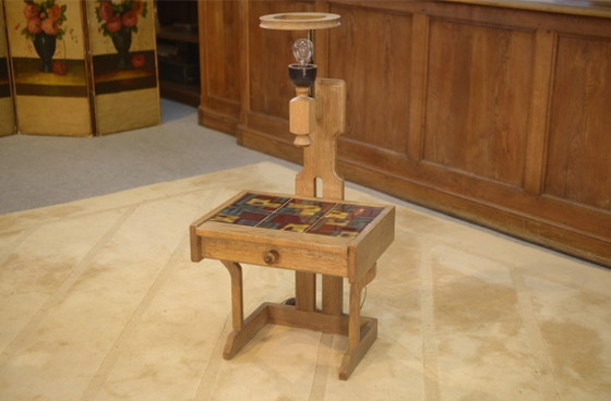 Image 1 of Mesita de noche de roble de Guillermo y Chambron para Your Home, década de 1950.