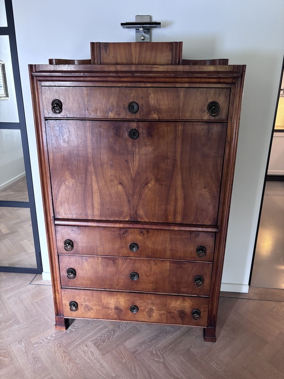 Escritorio secreter de madera de cerezo de 1830. – Metal, Wood (photo 14 of 14)