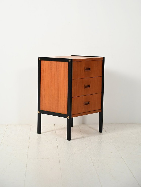Image 1 of Small Scandinavian chest with black frames by Bodafors