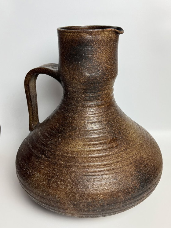 Image 1 of Giant Mid-Century Design Brutalist Studio Ceramic Handcrafted Jug, West Germany, 1960s