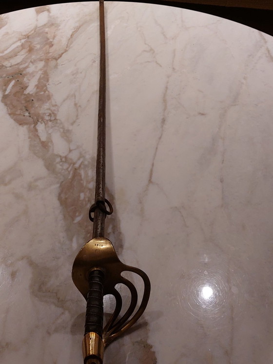 Belgian Army Officer's Sabre, Decorative Objects, Leather, Metal, Brown (photo 4 of 5)