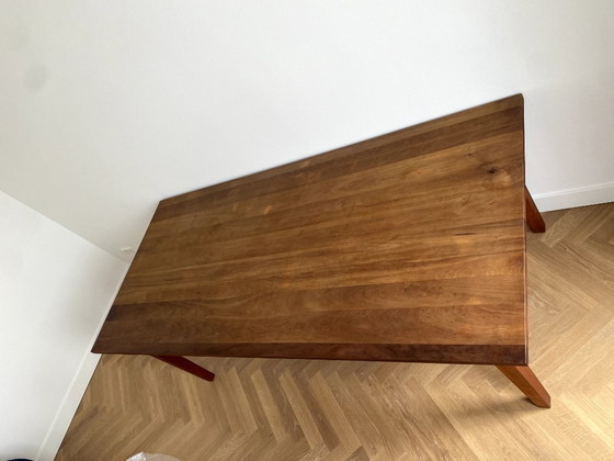 Image 1 of table de salle à manger en bois de cerisier massif