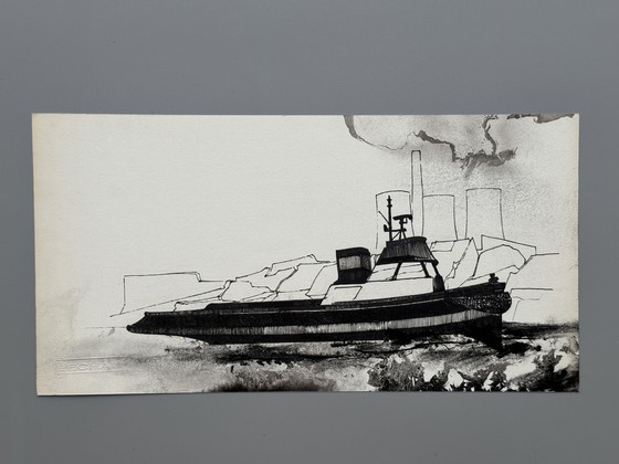 Image 1 of Eugene Eechaut (1928-2019) - Tusche-Diptychon (1970)