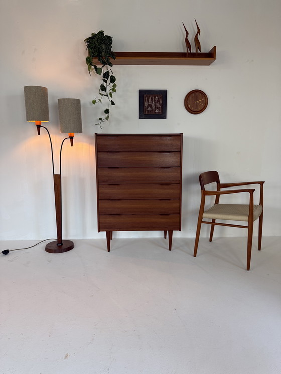 Image 1 of Lampada da terra vintage in teak anni '60