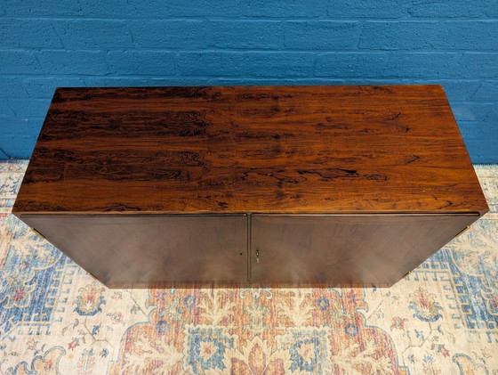 Image 1 of Meuble vinyle vintage en palissandre, fabriqué par Kai Winding pour P. Jeppesen Mobelfabrik, années 1960