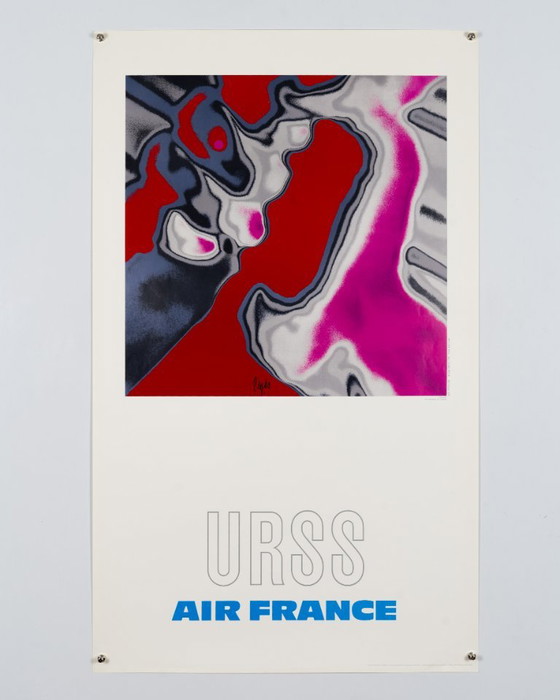 Air France URSS – 1971 – Originele vintage reisposter van Raymond Pagès – Mid-Century Modern – 100x60 cm (photo 3 of 8)