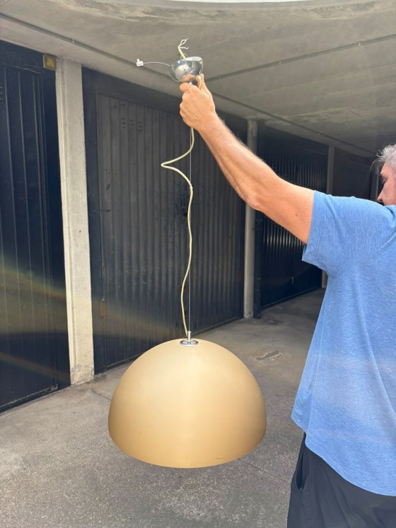Vintage Italian Glass Pendant Lamp 1970s Mid Century Modern Space Age Ceiling Light – Lampade a sospensione (photo 9 of 10)