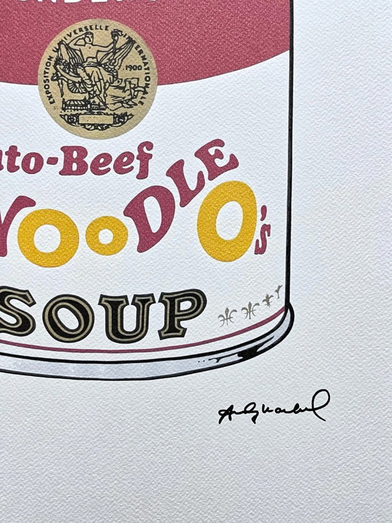 D'après Andy Warhol, soupe Campbell's - Nouilles, années 1980, lithographie – Lithographies et sérigraphies (photo 4 of 7)
