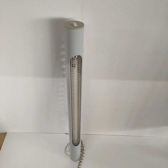Image 1 of Vintage grijze 'fluorencent tube lamp' jaren 70/80. 