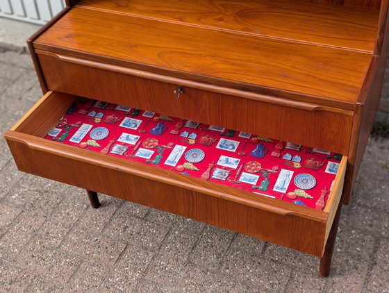 Image 1 of Vintage Danish Teak Wood Cabinet / Bookcase 1960s