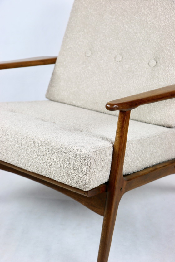 Image 1 of Vintage Danish Beige Boucle Loop Chair, 1970s - Set of 2