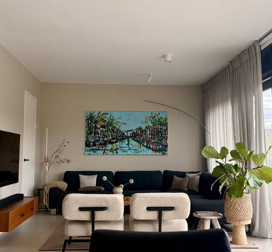 Original painting Chiel van Zelst - Amsterdam canal - 2017 – Paintings & Drawings, Canvas (photo 4 of 5)