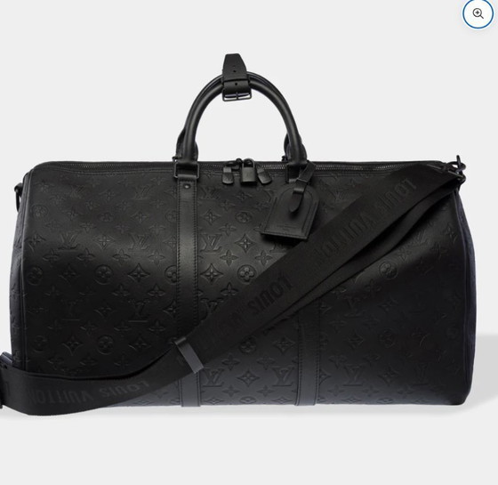 Image 1 of Zak LOUIS VUITTON Keepall en Cuir Noir - 103482