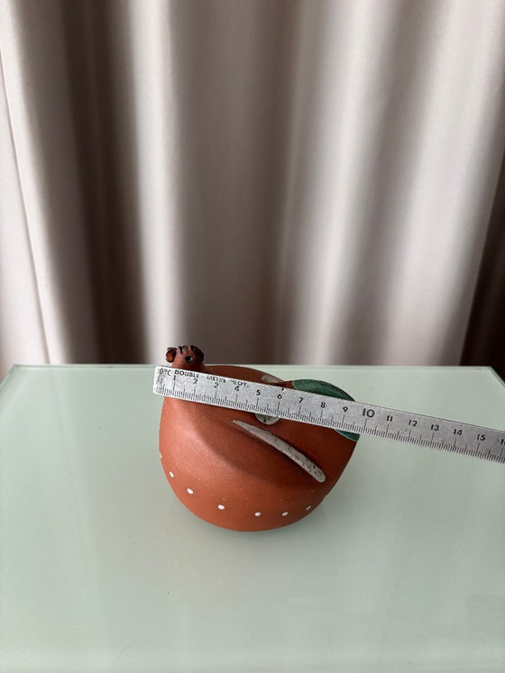Tirelire en céramique en forme d'oiseau, terre cuite et verte, Objets déco, Marron (photo 2 sur 9)