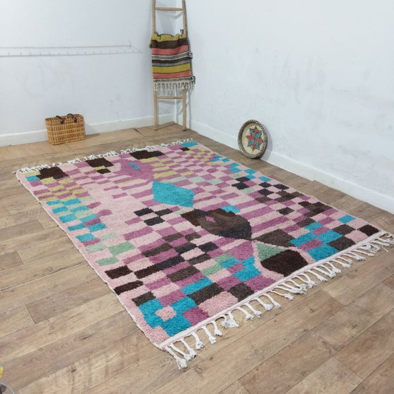 Image 1 of Colorful Moroccan Berber Rug – Colorful Moroccan Berber carpet | 246 × 200 cm