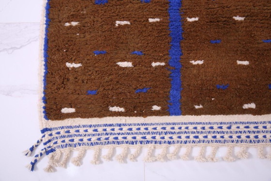 Image 1 of Handmade Beni Ourain Wool Rug: Minimalist Boho Decor 3X2m