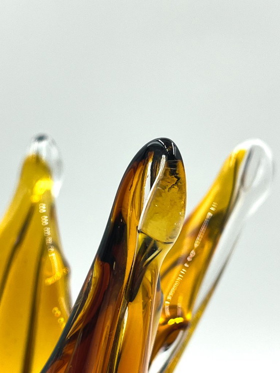 Grand vase sculptural par Flavio Poli pour Seguso, Seguso Murano, Verre, Marron, Modern (photo 10 sur 13)