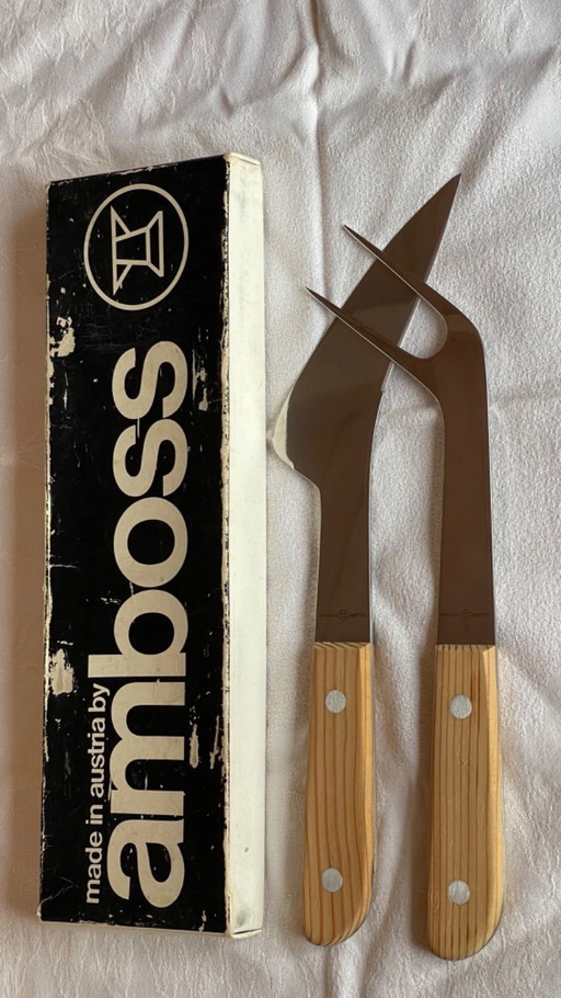 Tranchiermesser und Gabel von Amboss Austria