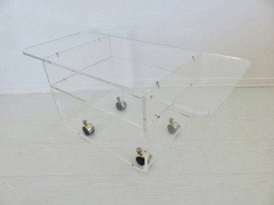 Image 1 of Large plexiglass table by David Lange for "Les Invisibles du Marais", 80s