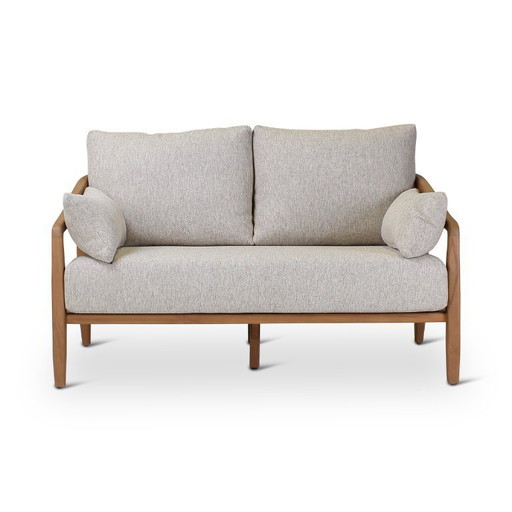 Canapé 2 places en teck naturel