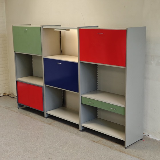 Vintage Gispen 5600 Modulaire Kast A.R. Cordemeyer – Wandkast, Metal (photo 3 of 14)