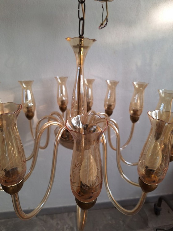 Image 1 of De Majo Lustre Vintage Murano Élégant