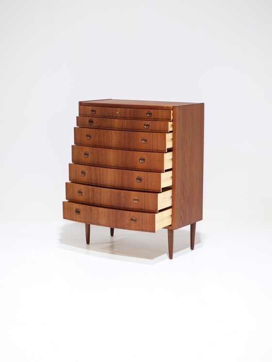 Image 1 of Hoge ladekast teakhout Deens vintage 1960s