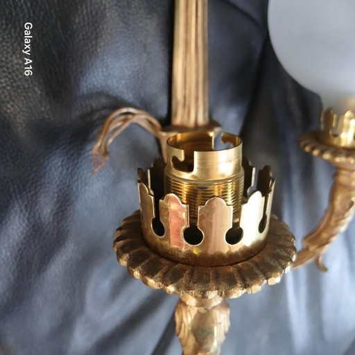 Empire-style gilt bronze double sconce