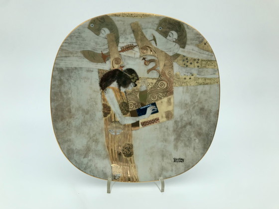 Image 1 of Set of 8 Gustav Klimt porcelain collectible plates, with certificates
