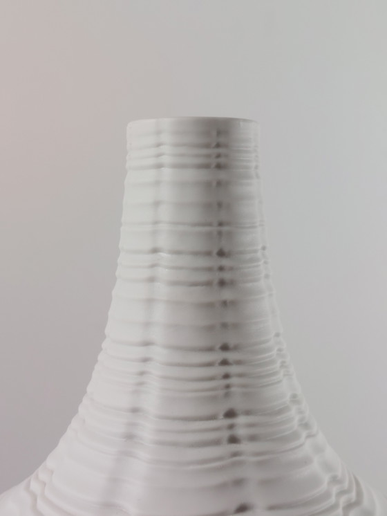 Image 1 of Vintage bisque porcelain vase Heinrich Relief 1970