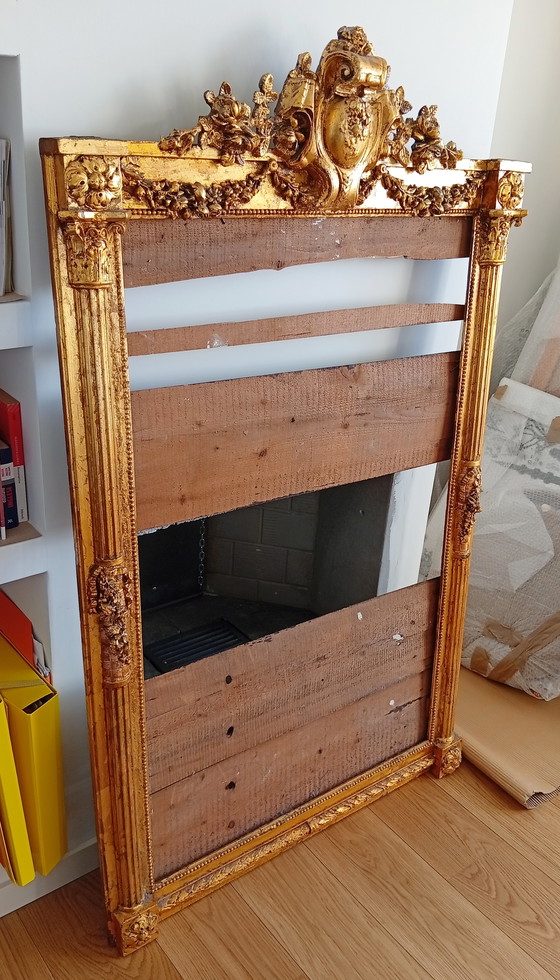 Image 1 of Louis XVI mirror frame in gold leaf