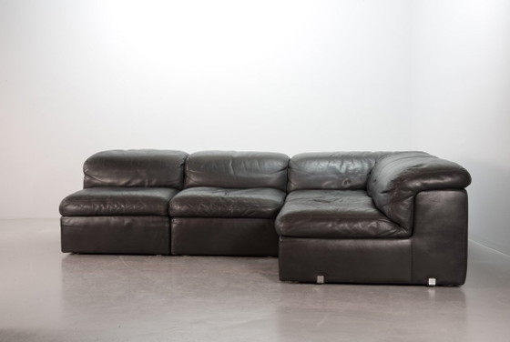 Canapé modulaire Jeep en cuir gris, années 1970, ensemble de 4 – Durlet, Canapés modulables, Leather (photo 2 of 38)