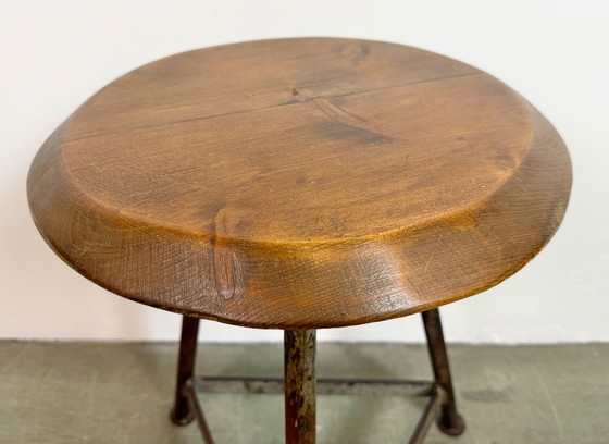Image 1 of Grey Industrial Workshop Stool, 1960s
