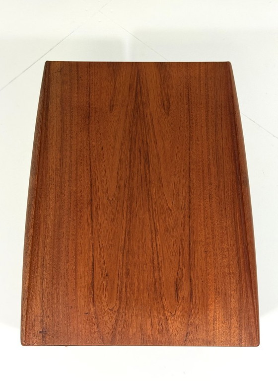 Grete Jalk tavolino da caffè/laterale in teak Glostrup Møbelfabrik Danimarca, Tavolini da caffè, Legno (foto 11 di 12)