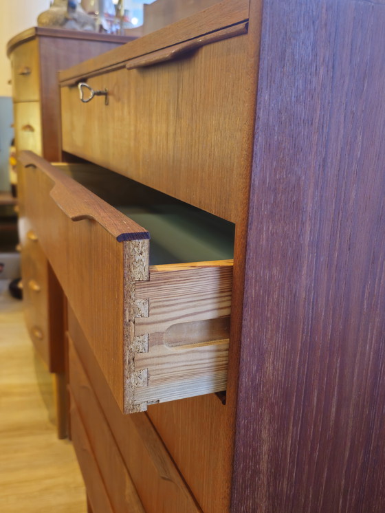 Image 1 of Vintage Deense Ladekast Ladekastje Kast Dressoir 