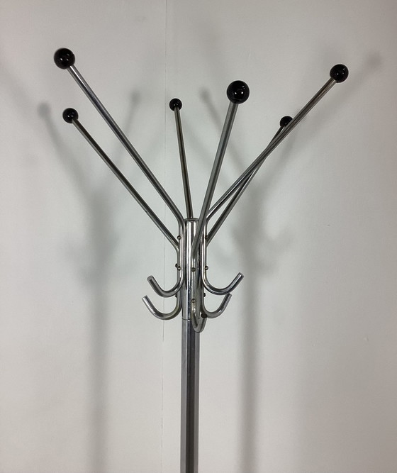Image 1 of Vintage Fifties Chrome Coat Rack Modernist Industrial