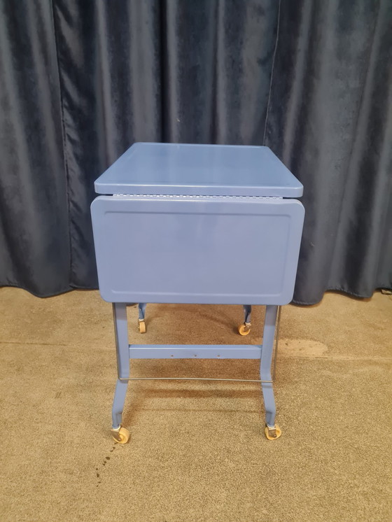 Image 1 of Tavolo da cucina pieghevole in metallo, moderno e di metà secolo