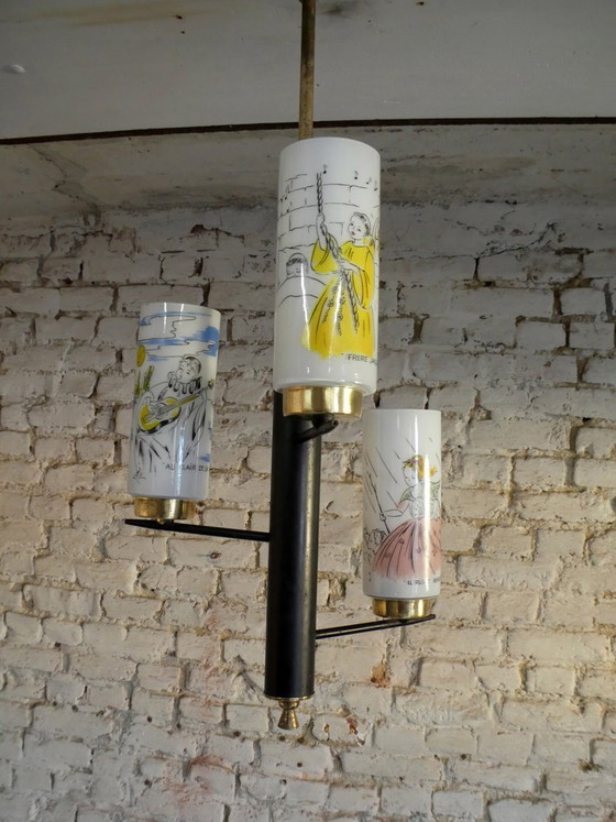 Lampadario con illustrazioni di filastrocche, 1950 (photo 8 of 12)