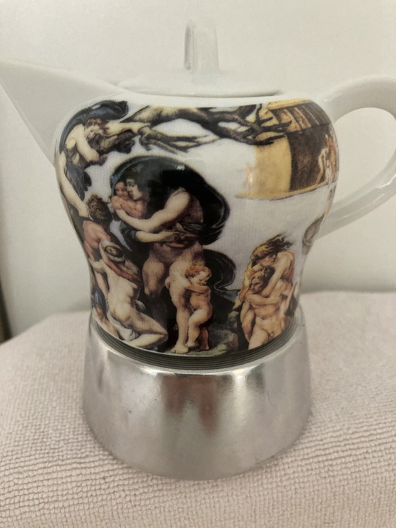 Image 1 of Small vintage Italian porcelain coffee maker