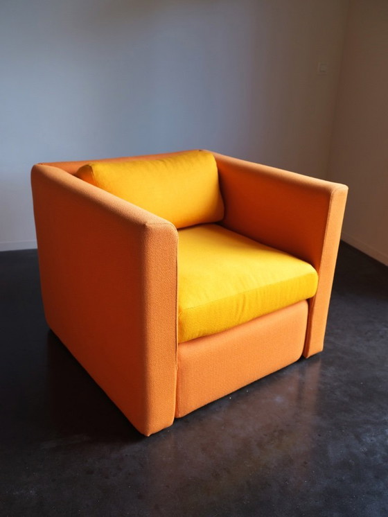 Image 1 of 2x HAY Hackney 1-zits Fauteuils - Orange/Yellow