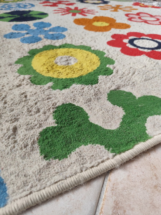 Image 1 of Tappeto vintage IKEA “Lusy Blom” – 133 × 195 cm – raro e colorato